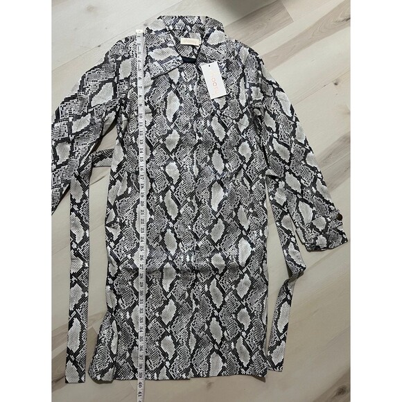 Choosy Luxe Exotic Vintage 90s Faux Snakeskin Leather Trench Coat Duster Jacket - Picture 7 of 11